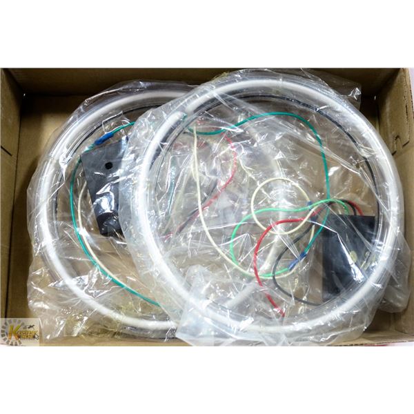 PAIR OF 10" NEON PURPLE SUBWOOFER RINGS 12V