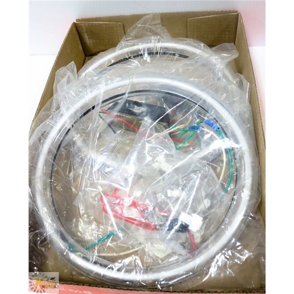 PAIR OF 10" NEON BLUE SUBWOOFER RINGS 12 V