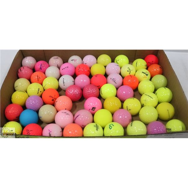 FLAT ASST COLORED RECLAIMED GOLF BALLS