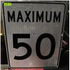 Image 1 : METAL SPEED TRAFFIC SIGN 29" TALL X 23 1/2 WIDE