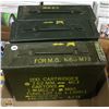 Image 1 : THREE (3) METAL MILITARY MARKED AMMUNITION CANS
