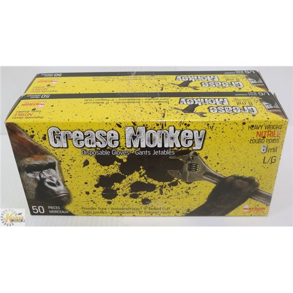 2 NEW BOXES OF LARGE GREASE MONKEY GLOVES