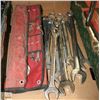 Image 1 : BOX OF BIG WRENCHES AND MIXED WRENCH SET