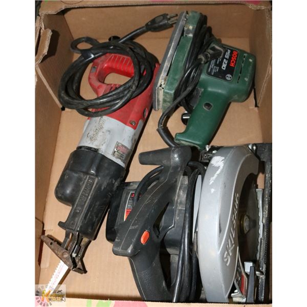 MILWAUKEE SAWZALL, BOSCH SANDER,SKILL SAW