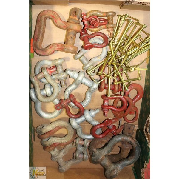 BOX OF SHACKLE BOLTS AND MORE