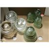 Image 1 : ANTIQUE 7 PCS LARGE AND SMALL GLASS INSULATORS