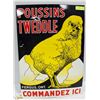 Image 1 : VINTAGE POUSSINS TWEDDLE CHICK FARM METAL SIGN