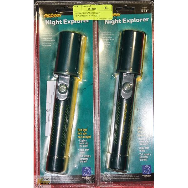 2 NEW GEO SAFARI NIGHT EXPLORER FLASHLIGHTS