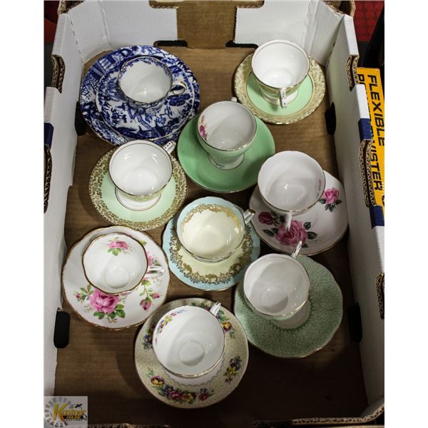 FLAT OF TEA CUPS