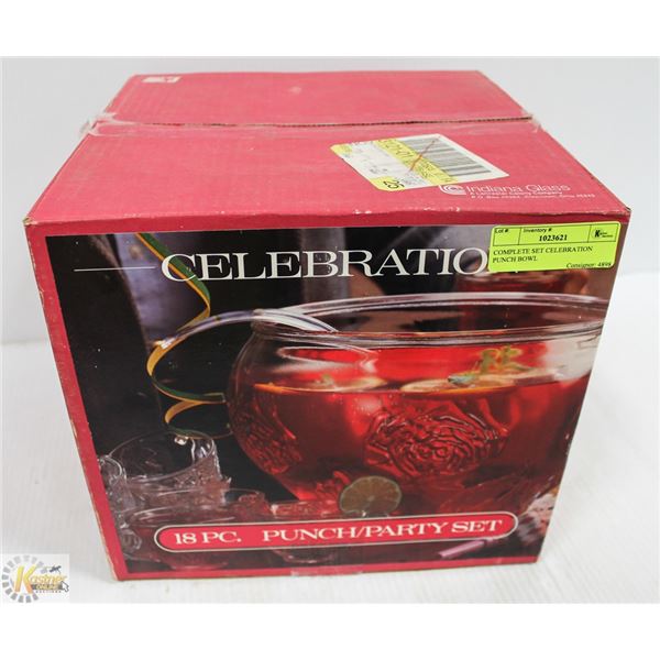 COMPLETE SET CELEBRATION PUNCH BOWL