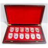 Image 1 : 12 CHINESE ZODIAC SILVER COINS IN CASE