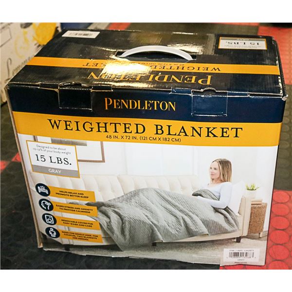 PENDLETON WEIGHTED BLANKET 15 LBS 48" X 72" BEIGE