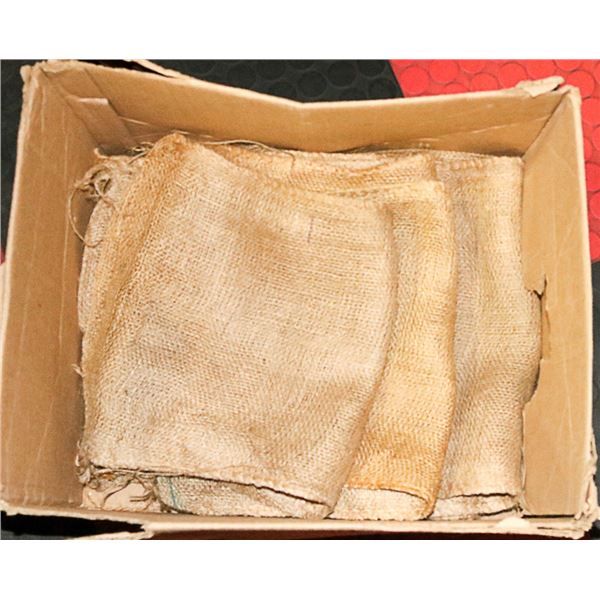 NINE MEDIUM SIZE BURLAP SACKS