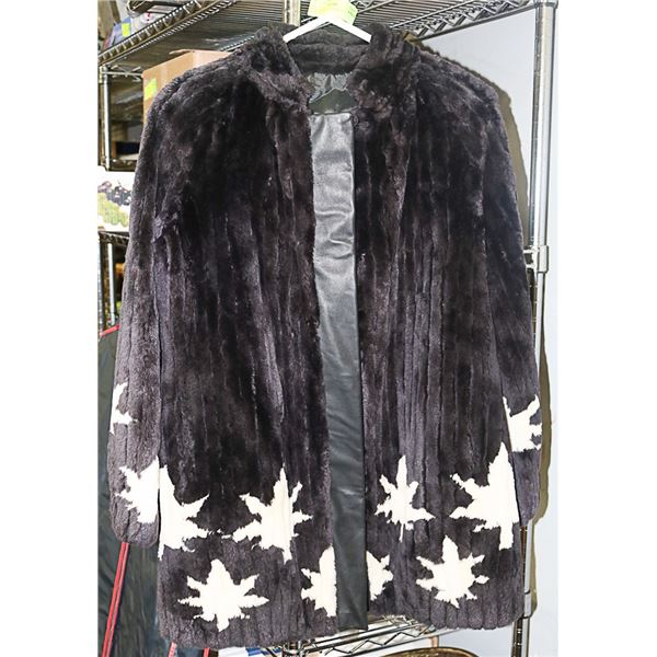 ALAN CHERRY SHEARED BEAVER COAT SIZE 12