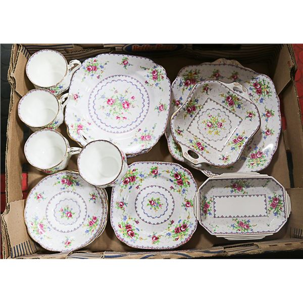 LOT  OF PETIT POINT BY ROYAL ALBERT - TEACUPS,