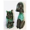 Image 1 : PAIR OF BLUE MOUNTAIN FIGURES-DOG, OWL