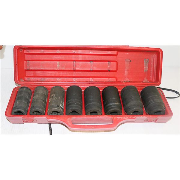 CHROME VANADIUM 8 PC IMPACT SOCKET SET 1/2" HOLE