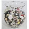 Image 1 : ROSE BOWL FULL OF VINTAGE BUTTONS