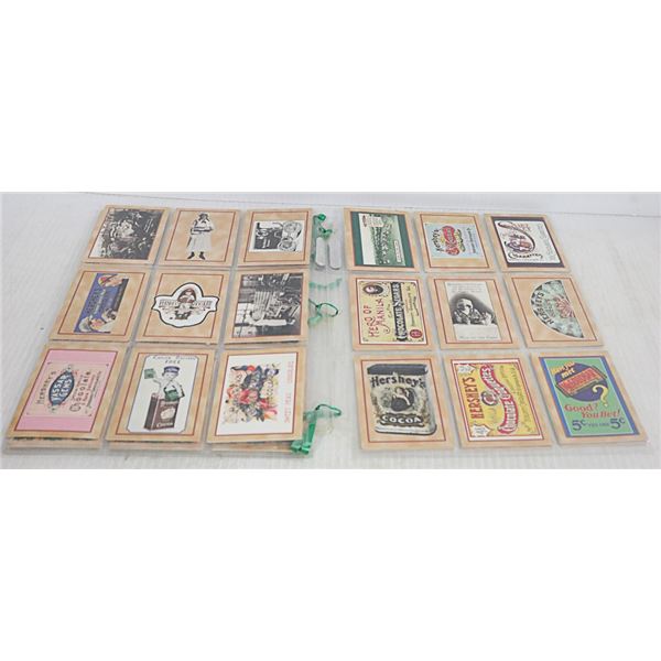 HERSHEYS COLLECTOR CARDS 6 PAGES DOUBLE BACKED