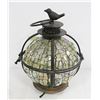 Image 1 : BLACK METAL AND GLASS DOME W/ BIRD ON TOP