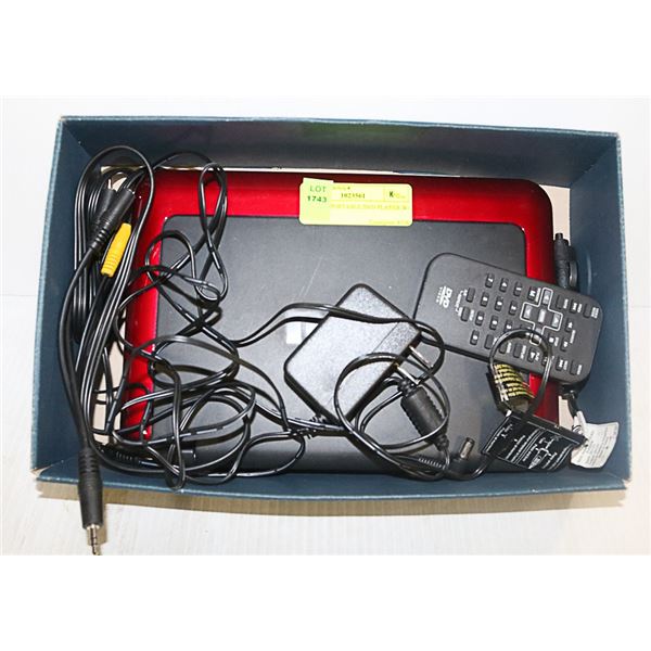 RCA RED PORTABLE DVD PLAYER W/ REMOTE
