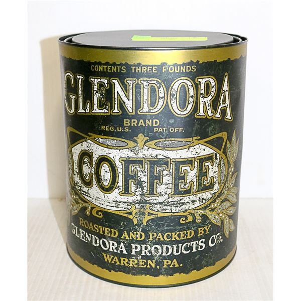 ANTIQUE GLENDORA COFFEE CAN