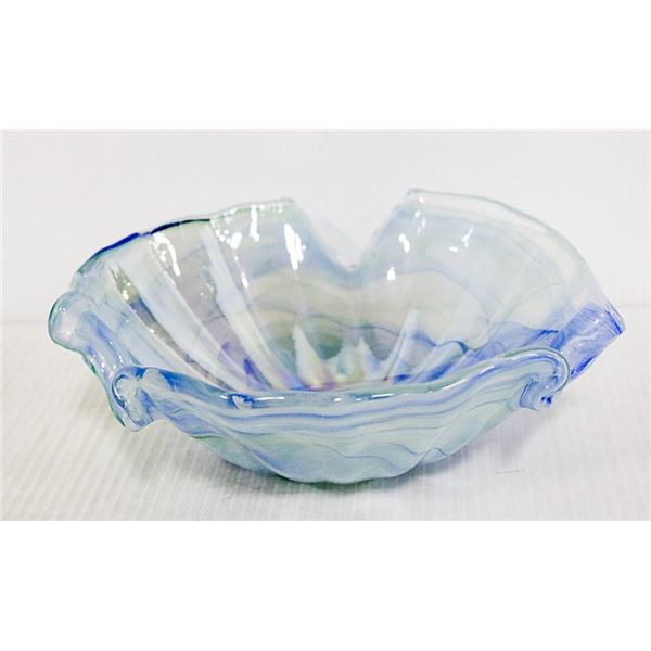 MIDCENTURY MURANO IRREDESCENT ART GLASS /W LABEL