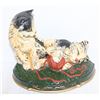Image 1 : ANTIQUE HUBLEY CAST IRON KITTENS & YARN DOORSTOP