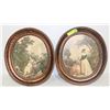 Image 1 : 2 VINTAGE OVAL PAINTINGS