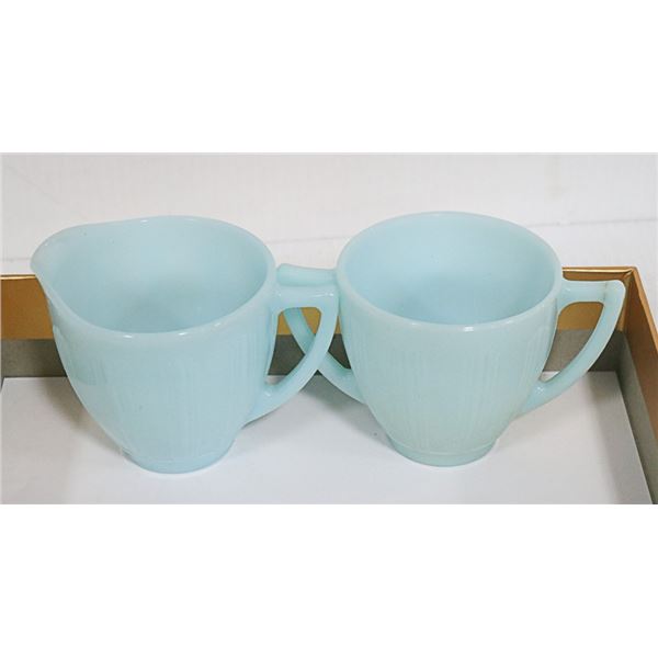 1950'S PYREX CREAM & SUGAR