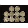 Image 1 : 10 ASSORTED 1940'S MERCURY DIMES