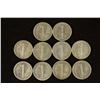 Image 2 : 10 ASSORTED 1940'S MERCURY DIMES