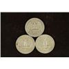 Image 2 : 1939, 1961-D & 1964 WASHINGTON SILVER QUARTERS