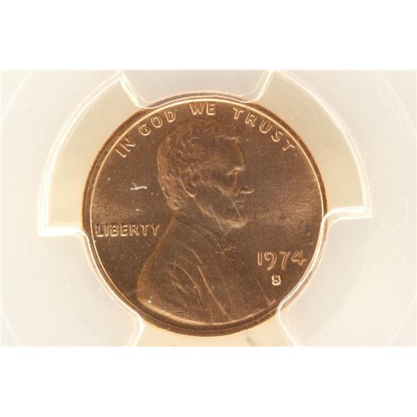 1974-S LINCOLN CENT PCGS MS64RD