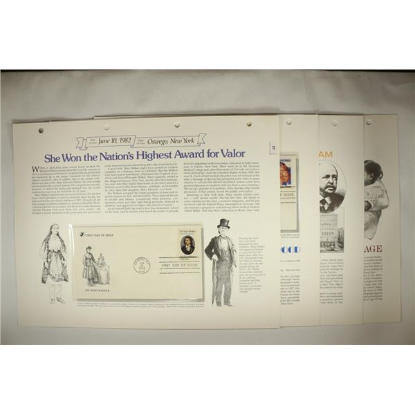 4 ASSORTED 1982 1ST DAY ISSUE ENVELOPES AND