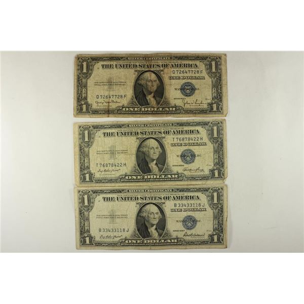 1935-D, 1935-E & 1935-F $1 SILVER CERTIFICATES