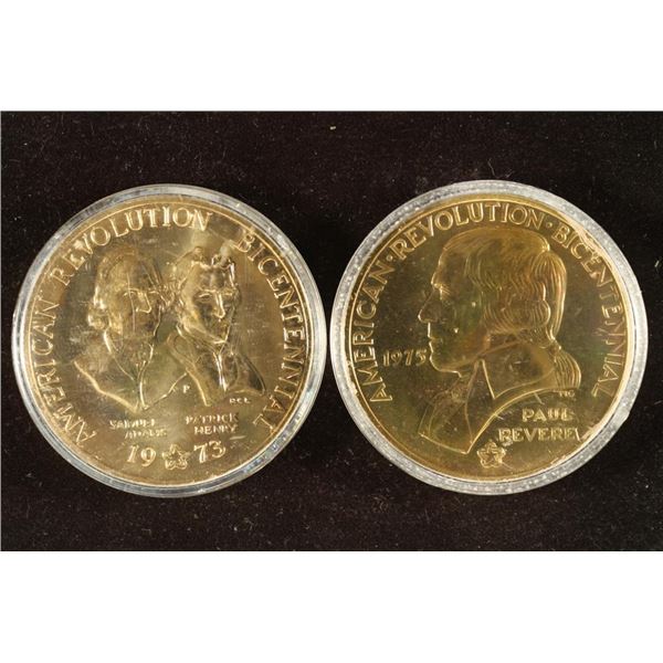 2-1 1/2'' TOKENS, 1973 AMERICAN REVOLUTION