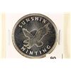 Image 1 : 1 TROY OZ .999 FINE SILVER PROOF ROUND SUNSHINE