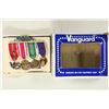 Image 2 : MINI BAR OF 4 US MEDALS WITH RIBBONS AND PIN BACK