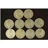 Image 1 : 10 ASSORTED 35% SILVER JEFFERSON WAR NICKELS