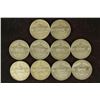 Image 2 : 10 ASSORTED 35% SILVER JEFFERSON WAR NICKELS