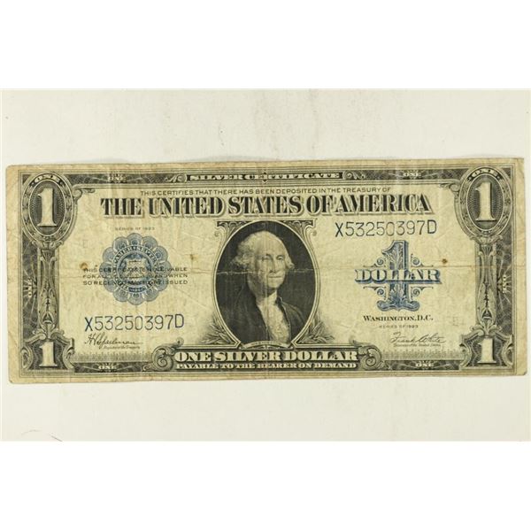 1923 LARGE SIZE $1 SILVER CERTIFICATE BLUE SEAL
