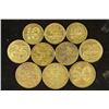 Image 2 : 10 ASSORTED VINTAGE BRASS DRINK TOKENS