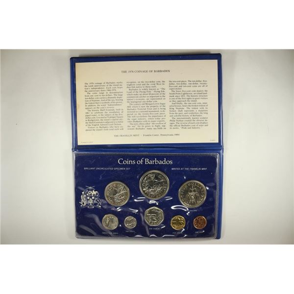 1976 BARBADOS BRILLIANT UNC SPECIMEN SET