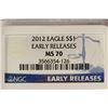 Image 3 : 2012 AMERICAN SILVER EAGLE NGC MS70 EARLY RELEASES
