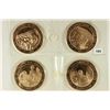 Image 1 : FOUR-1 3/4'' BRONZE TOKENS 1946 TRIAL OF WAR