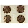 Image 2 : FOUR-1 3/4'' BRONZE TOKENS 1946 TRIAL OF WAR