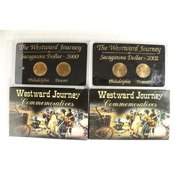 2000-P & D & 2002-P & D SACAGAWEA DOLLAR SETS