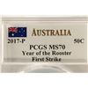 Image 3 : 2017-P AUSTRALIA YEAR OF THE ROOSTER SILVER 50