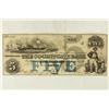 Image 1 : 1853 COCCHITUATE BANK OF MASSACHUSETTS $5 UNC